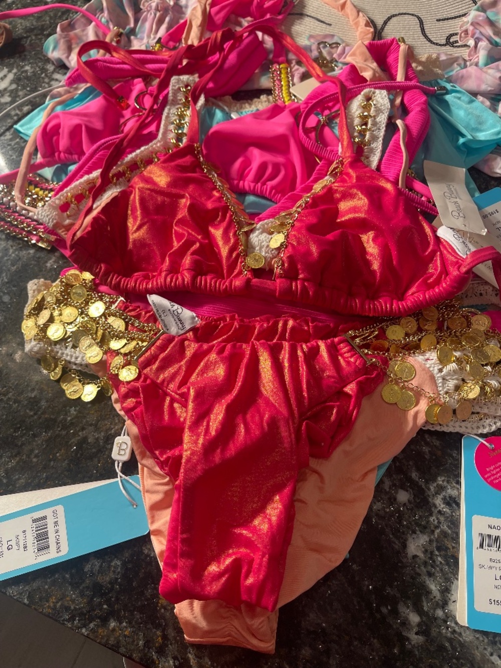 A show and tell of a fraction of my beach bunny suit collection